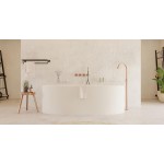 Μπανιέρα ελευθέρας τοποθέτησης 175x88x56 από solid surface επιφάνεια: Ματ, χρώμα: Λευκό χωρίς λαβές