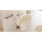 Μπανιέρα ελευθέρας τοποθέτησης 175x88x56 από solid surface επιφάνεια: Ματ, χρώμα: Λευκό χωρίς λαβές
