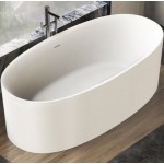 Μπανιέρα ελευθέρας τοποθέτησης 175x88x56 από solid surface επιφάνεια: Ματ, χρώμα: Λευκό χωρίς λαβές