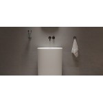 Washbasin Floor standing 50x35x90 material: Solid Surface, color: White surface: Matt Floor standing