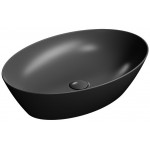 Washbasin Free standing 60x42x16 material: Porcelain Without hole Without overflow Ardesia, color: Black surface: Matt Free standing