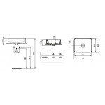 Washbasin Free standing 40x40x13 material: Porcelain Without hole Without overflow, color: White surface: Glossy Free standing