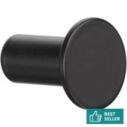 Άγκιστρο από ορείχαλκο μονό Robe Φ2,8x3,2cm, χρώμα: Μαύρο επιφάνεια: Ματ Άγκιστρα