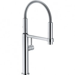 Kitchen tap Deck-mounted material: Brass with shower 360, color: Chrome surface: Glossy