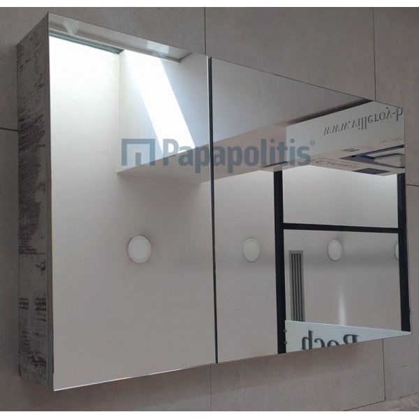 Καθρέπτης, σχήμα: Ορθογώνιο 90x55x15 από κρύσταλλο Antique, με ντουλάπι Καθρέπτες μπάνιου Καθρέπτης, σχήμα: Ορθογώνιο 90x55x15 από κρύσταλλο Antique, με ντουλάπι Καθρέπτες μπάνιου