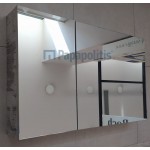 Καθρέπτης, σχήμα: Ορθογώνιο 90x55x15 από κρύσταλλο Antique, με ντουλάπι Καθρέπτες μπάνιου