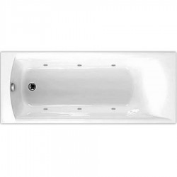 Whirpool bathtub Rectangular 170x80 material: Quaryl surface: Glossy Carronite, color: White Rectangular