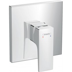 Shower tap Wall-mounted external part 1 way material: Brass mixer With plate without hand shower, hose and holder, color: Chrome surface: Glossy Wall-mounted - external part