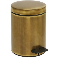 Waste bin material: Brass soft close 5 lt Closed Floor standing, color: Bronze surface: Matt Dustbins