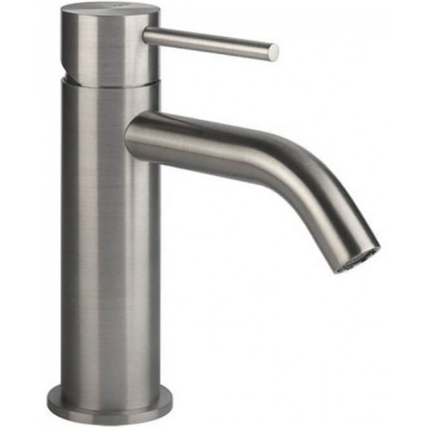 Wash basin tap Deck-mounted material: Inox mixer S size With pop-up waste set Brushed Steel, color: Chrome surface: Brushed Deck-mounted Wash basin tap Deck-mounted material: Inox mixer S size With pop-up waste set Brushed Steel, color: Chrome surface: Brushed Deck-mounted