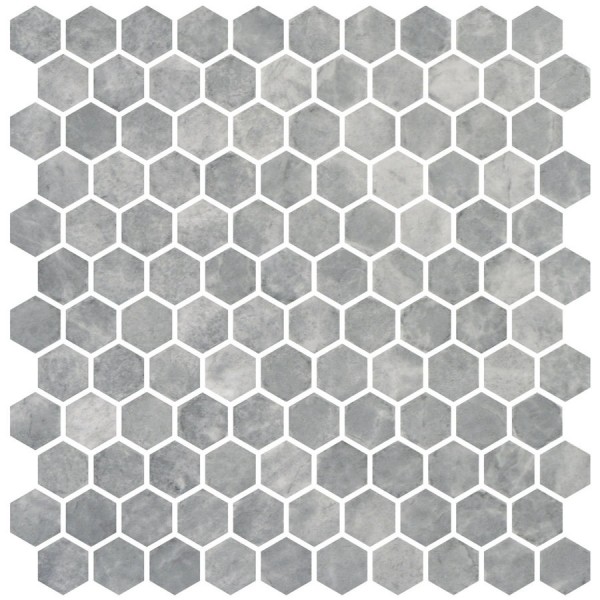 Pool mosaic 2,5x2,5 Spain, shape: Hexagon 1st choice, hue: Grey Mosaics for pool