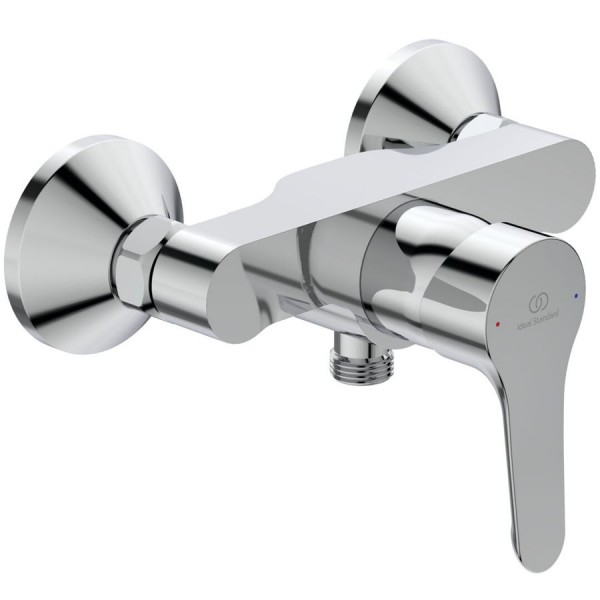 Shower tap Wall-mounted exposed material: Brass mixer without hand shower, hose and holder, color: Chrome surface: Glossy Wall-mouned exposed Shower tap Wall-mounted exposed material: Brass mixer without hand shower, hose and holder, color: Chrome surface: Glossy Wall-mouned exposed