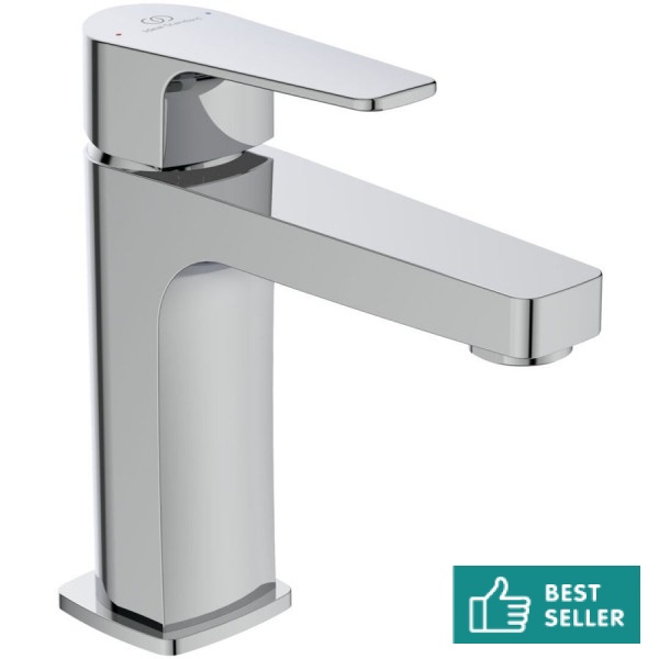 Wash basin tap Deck-mounted material: Brass mixer Without waste Μ size, color: Chrome surface: Glossy Deck-mounted