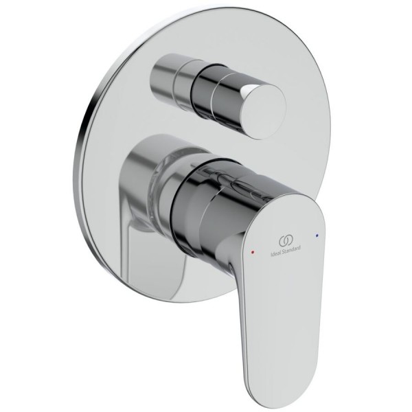 Shower tap Wall-mounted concealed - complete set 2 way material: Brass mixer With plate without hand shower, hose and holder, color: Chrome surface: Glossy Wall-mounted - external part Shower tap Wall-mounted concealed - complete set 2 way material: Brass mixer With plate without hand shower, hose and holder, color: Chrome surface: Glossy Wall-mounted - external part