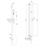 Βέργα ντους 80cm από inox Brushed Steel με τηλέφωνο & σπιράλ, χρώμα: Χρωμέ επιφάνεια: Βουρτσισμένη Βέργες ντους Βέργα ντους 80cm από inox Brushed Steel με τηλέφωνο & σπιράλ, χρώμα: Χρωμέ επιφάνεια: Βουρτσισμένη Βέργες ντους