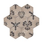 Patchwork πλακιδίου 21,6x25 Ιταλίας, σχήμα: Εξάγωνο Α’ διαλογής επιφάνεια: Ματ naturale 9mm, απόχρωση: Mix Patchwork