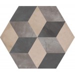 Patchwork tile 21,6x25 Italy, shape: Hexagon 1st choice surface: Matt naturale, 9mm, hue: Mix Patchworks Patchwork tile 21,6x25 Italy, shape: Hexagon 1st choice surface: Matt naturale, 9mm, hue: Mix Patchworks