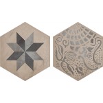 Patchwork πλακιδίου 21,6x25 Ιταλίας, σχήμα: Εξάγωνο Α’ διαλογής επιφάνεια: Ματ naturale, 9mm, απόχρωση: Mix Patchwork