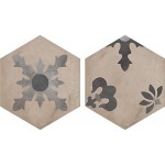 Patchwork πλακιδίου 21,6x25 Ιταλίας, σχήμα: Εξάγωνο Α’ διαλογής επιφάνεια: Ματ naturale, 9mm, απόχρωση: Mix Patchwork