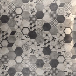 Patchwork πλακιδίου 21,6x25 Ιταλίας, σχήμα: Εξάγωνο Α’ διαλογής επιφάνεια: Ματ naturale, 9mm, απόχρωση: Mix Patchwork