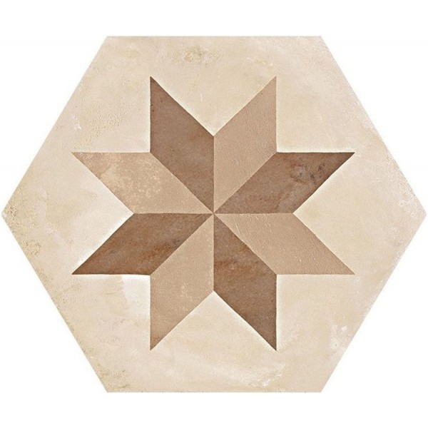 Patchwork πλακιδίου 21,6x25 Ιταλίας, σχήμα: Εξάγωνο Α’ διαλογής επιφάνεια: Ματ 9mm, απόχρωση: Mix Patchwork