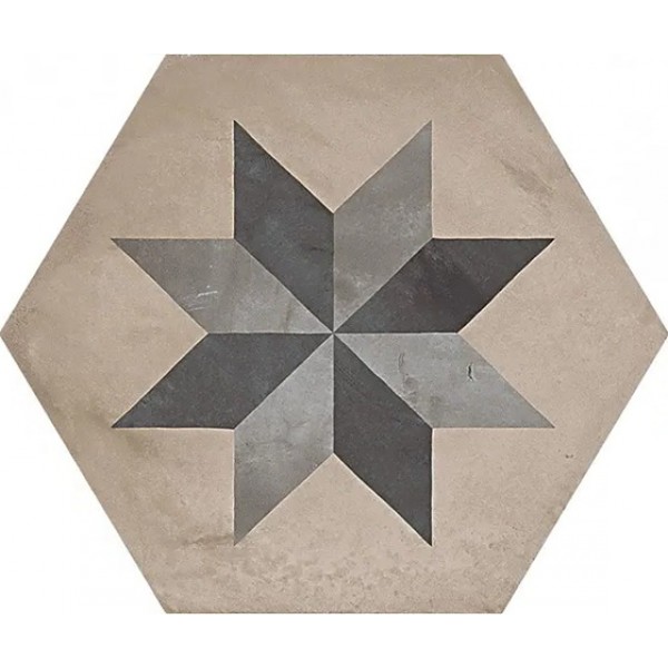 Patchwork πλακιδίου 21,6x25 Ιταλίας, σχήμα: Εξάγωνο Α’ διαλογής επιφάνεια: Ματ naturale, 9mm, απόχρωση: Mix Patchwork