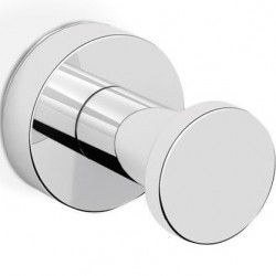 Hook Flat wall mounted material: Brass single, color: Chrome surface: Glossy Hooks