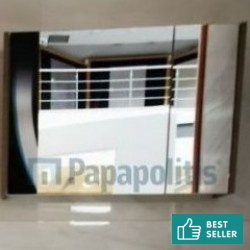 Bathroom mirror, shape: Rectangle 80x15x55 material: Crystal, color: Brown Mirrors