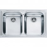 Sink Stainless (Steel) 79x50 material: Inox surface: Srained - Textured free nested 2 cabinet, color: Chrome Stainless steel