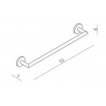 Towel 45cm Fixed material: Brass single, color: Chrome surface: Glossy Towel rails Towel 45cm Fixed material: Brass single, color: Chrome surface: Glossy Towel rails