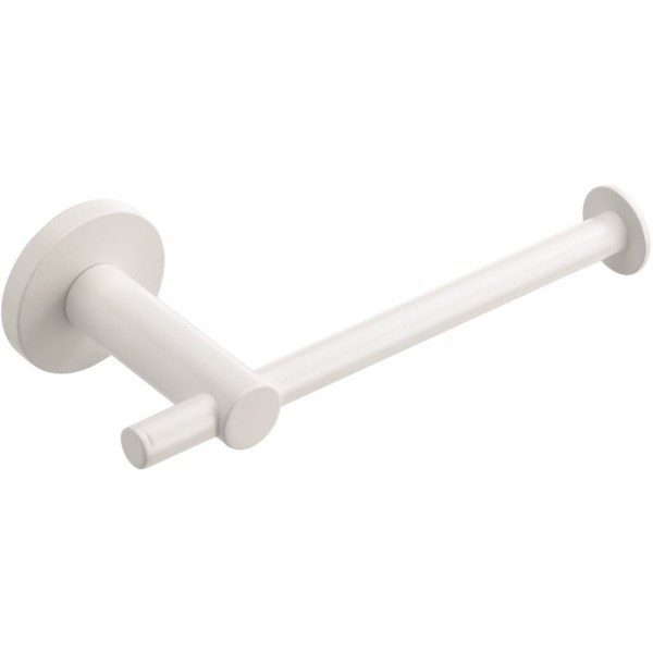 Paper holder no cover material: Brass, color: White surface: Matt Toilet paper holders