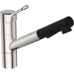 Kitchen tap Deck-mounted material: Brass With Pull-Out Spray 1 jet, color: Chrome/Black surface: Glossy Deck-mounted Kitchen tap Deck-mounted material: Brass With Pull-Out Spray 1 jet, color: Chrome/Black surface: Glossy Deck-mounted
