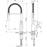 Kitchen tap Deck-mounted material: Brass with shower Semi Pro, color: Chrome surface: Glossy Deck-mounted Kitchen tap Deck-mounted material: Brass with shower Semi Pro, color: Chrome surface: Glossy Deck-mounted