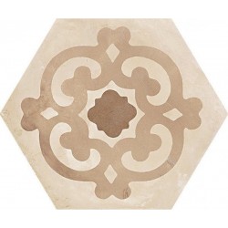Patchwork tile 21,6x25 Italy, shape: Hexagon 1st choice surface: Matt naturale, 9mm, hue: Mix