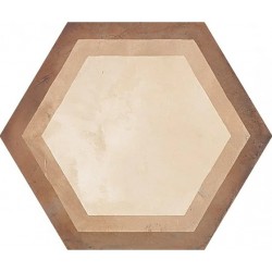 Patchwork tile 21,6x25 Italy, shape: Hexagon 1st choice surface: Matt naturale, 9mm, hue: Mix