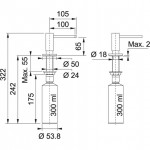 Dispenser material: Brass surface: Matt, color: White Dispensers Dispenser material: Brass surface: Matt, color: White Dispensers
