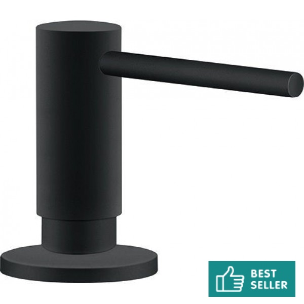 Dispenser με δοχείο 300ml από ορείχαλκο επιφάνεια: Ματ, χρώμα: Μαύρο Dispenser