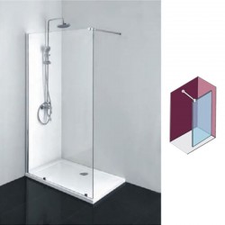 Shower enclosure Linear 78,5x190 6mm fixed side panel W600 (78,5-81,0), transparent crystal glass 6mm surface: Glossy, color: Chrome Linear