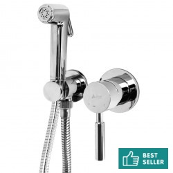 Bidet system Mixing Flush Mix material: Brass, color: Chrome surface: Glossy Wall-mounted bidet hand shower systems