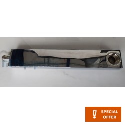 Εκροή (στόμιο) 17cm επίτοιχος τύπος από ορείχαλκο, χρώμα: Χρωμέ επιφάνεια: Γυαλιστερή Στόμια (ρουξούνια)