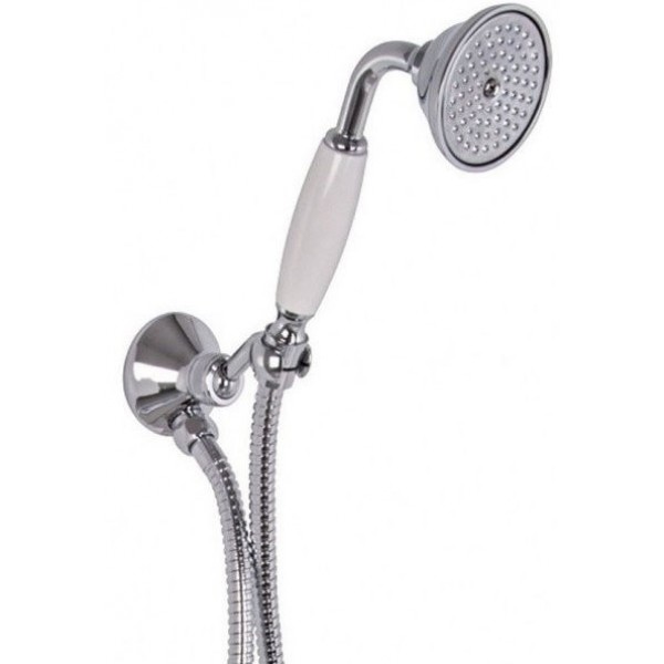 Shower head W/ hose, holder and outlet elbow 1 jet, color: Chrome surface: Glossy Hand showers Shower head W/ hose, holder and outlet elbow 1 jet, color: Chrome surface: Glossy Hand showers