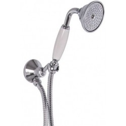 Shower head W/ hose, holder and outlet elbow 1 jet, color: Chrome surface: Glossy Hand showers