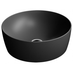 Washbasin Free standing 40x40x14 material: Porcelain Without hole Without overflow Ardesia, color: Black surface: Matt Free standing