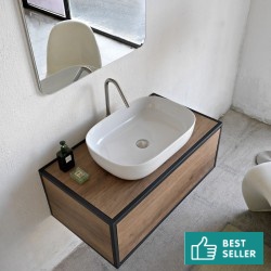 Νιπτήρας ελευθέρας τοποθέτησης 56x39x14 από πορσελάνη χωρίς οπή  χωρίς υπερχείλιση, χρώμα: Λευκό επιφάνεια: Γυαλιστερή