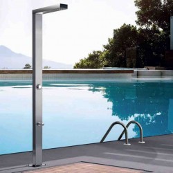Column outdoor shower material: Inox AISI 316, color: Chrome surface: Brushed Outdoor shower columns