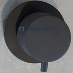 Diverter for concealed shower tap Wall-mounted - external part Black Matt material: Brass 2 way, color: Black surface: Matt Diverters - external part Diverter for concealed shower tap Wall-mounted - external part Black Matt material: Brass 2 way, color: Black surface: Matt Diverters - external part