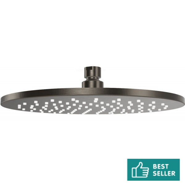Shower head Wall-mounted / Ceiling-mounted 25x25 material: Brass, style: 1 spray brushed black chrome, color: Black surface: Brushed Overhead showers Shower head Wall-mounted / Ceiling-mounted 25x25 material: Brass, style: 1 spray brushed black chrome, color: Black surface: Brushed Overhead showers