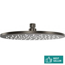 Κεφαλή ντους επίτοιχος τύπος / οροφής 25x25 από ορείχαλκο 1 ροής brushed black chrome, χρώμα: Μαύρο επιφάνεια: Βουρτσισμένη Κεφαλές ντους