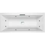 Μπανιέρα υδρομασάζ ορθογώνια 180x80 από ενισχυμένο ακρυλικό επιφάνεια: Γυαλιστερή βαρέως τύπου, carronite, 300lt, χρώμα: Λευκό Ορθογώνιες