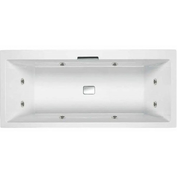 Μπανιέρα υδρομασάζ ορθογώνια 180x80 από ενισχυμένο ακρυλικό επιφάνεια: Γυαλιστερή βαρέως τύπου, carronite, 300lt, χρώμα: Λευκό Ορθογώνιες